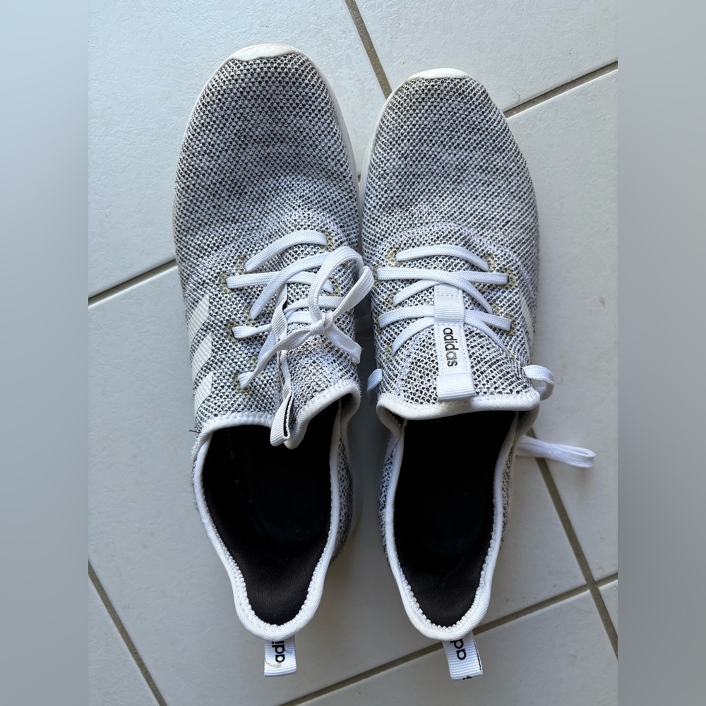 Adidas Gray and White Sneakers